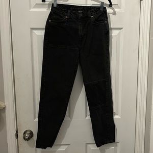 Aeropostale black patchwork mom jeans‎